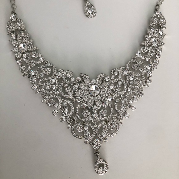 Indian silver necklace set - Picture 2 of 12
